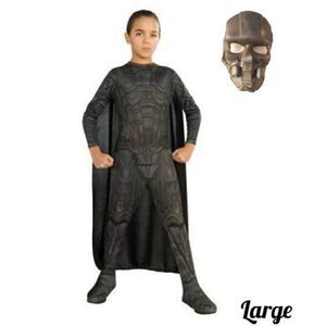 Boys General Zod Lg Costume Deluxe Halloween Costume & Mask Cosplay NWT